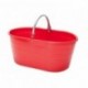 Cesta tonda rossa l 20 manico ferro