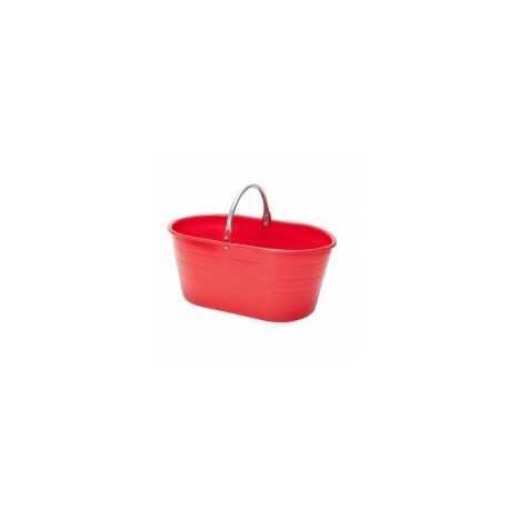 Cesta tonda rossa l 20 manico ferro