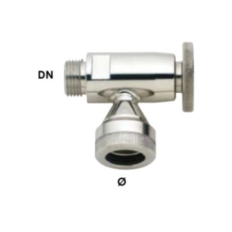 RUBINETTO PORTALIV. SUP./M. GAS 3/8" (TUBO MM16)