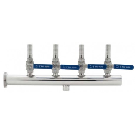 DISTRIBUTORE CON VALVOLE ATT.FEMM. DIN 40 2 USCITE